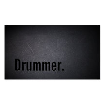 Professional Black Out Drummer Business Card