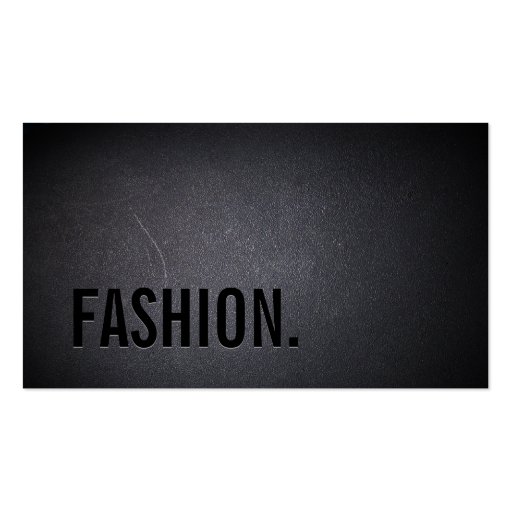 Professional Black Out Fashion Business Card (front side)