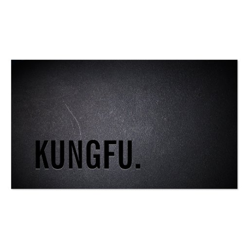 Professional Black Out Kungfu Business Card (front side)