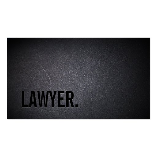 Professional Black Out Lawyer Business Card (front side)