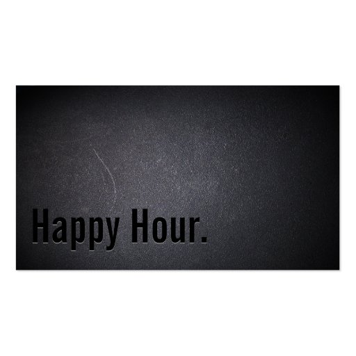 Professional Black Out Liquor Bar Business Card