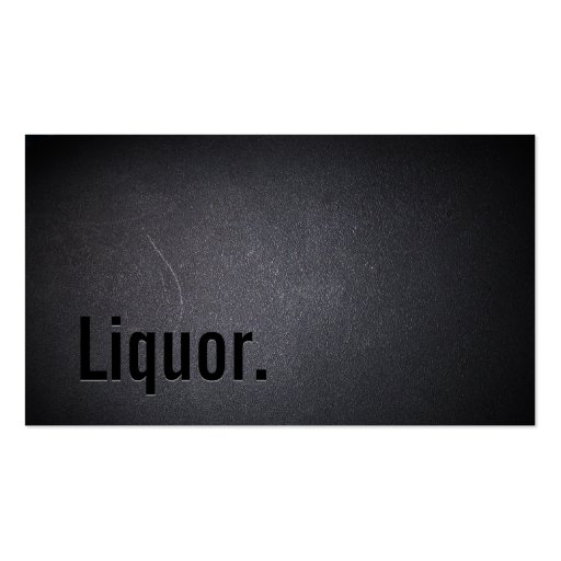 Professional Black Out Liquor Business Card (front side)