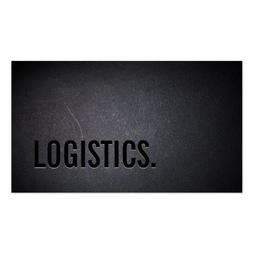 Professional Black Out Logistics Business Card