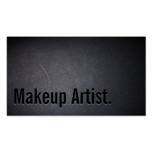 Professional Black Out Makeup Artist Business Card
