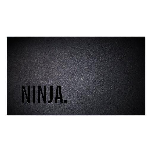 Professional Black Out Ninja Business Card (front side)
