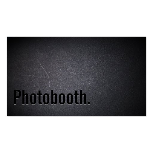 Professional Black Out Photo Booth Business Card (front side)