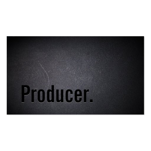 Professional Black Out Producer Business Card (front side)