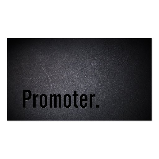 Professional Black Out Promoter Business Card (front side)