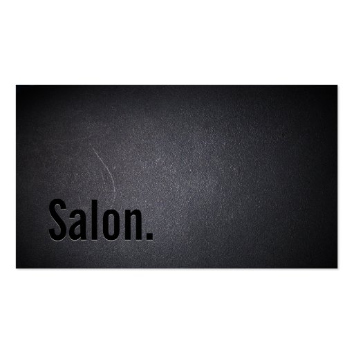 Professional Black Out Salon Business Card (front side)
