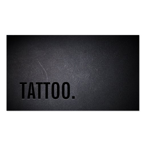 Professional Black Out Tattoo Business Card (front side)