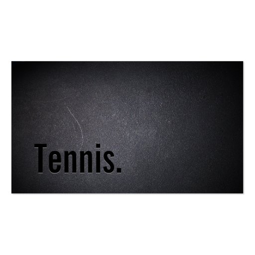 Professional Black Out Tennis Business Card (front side)