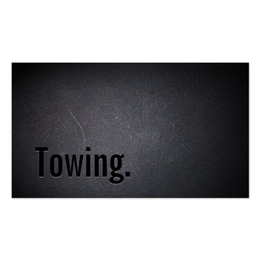 Professional Black Out Towing Business Card (front side)