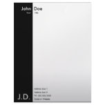 professional black/white personalized letterhead