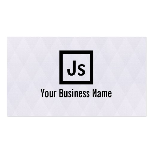 Professional Black & White Linen Business Card (front side)