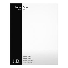 professional black/white personalized letterhead