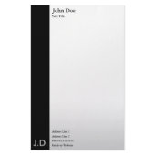 professional black/white stationery