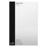 professional black/white stationery