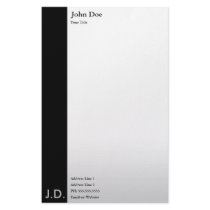 professional black/white stationery