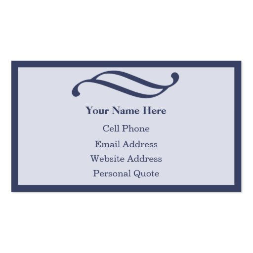 Professional Blue Business Cards (front side)
