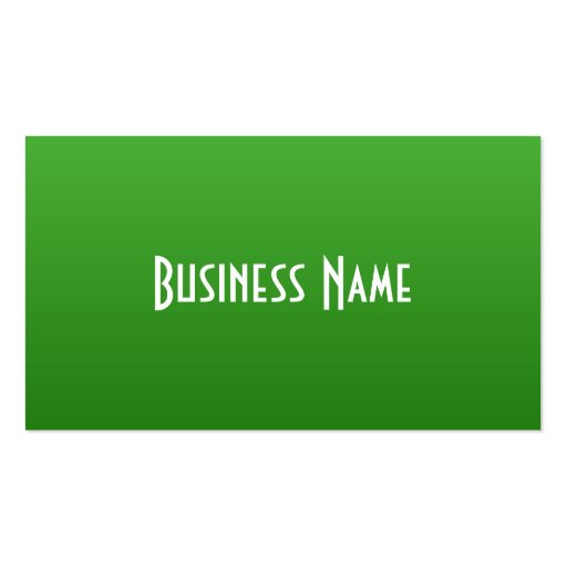 Professional Bright Green Business Card (front side)