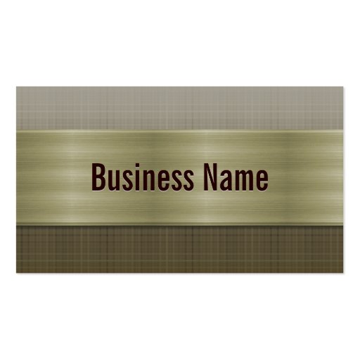Professional Bronze Metal Business Card (front side)