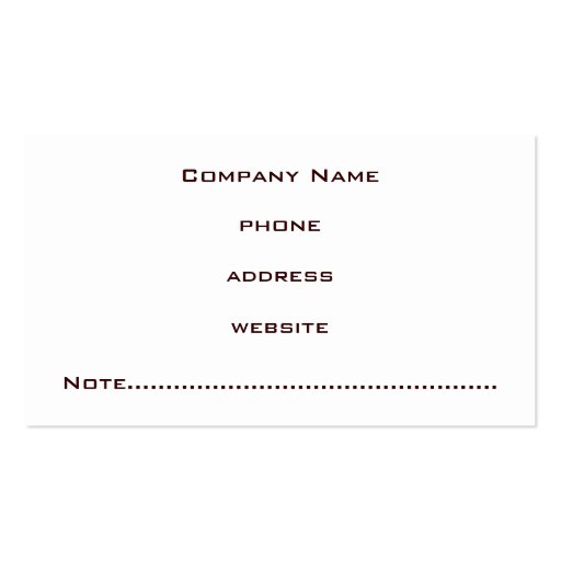Professional Brown Business Card (back side)