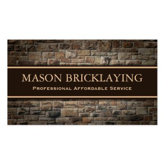 Professional Builder / Bricklaying Business Card