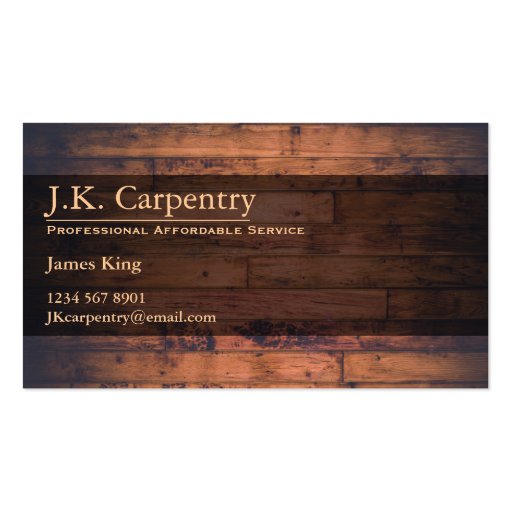 Professional Builder / Carpenter Business Card Zazzle