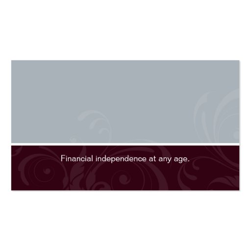Professional Burgundy & Gray Business Card Swirls (back side)