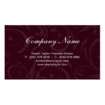 Professional Burgundy & Gray Business Card Swirls