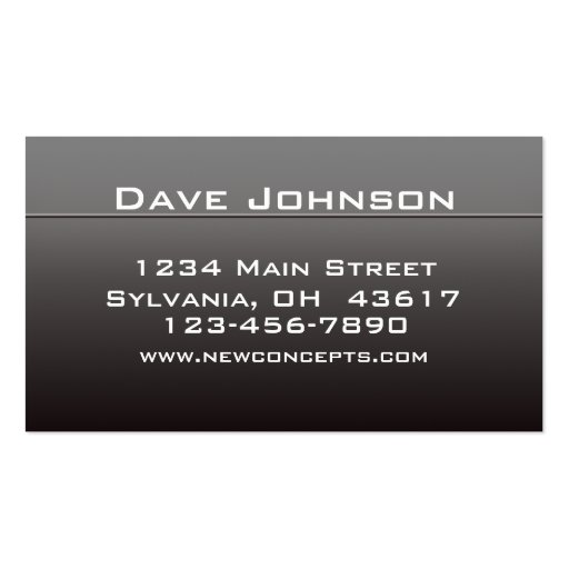Professional Business Card (back side)