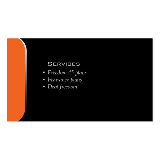 Professional Business Card Computer Orange (back side)