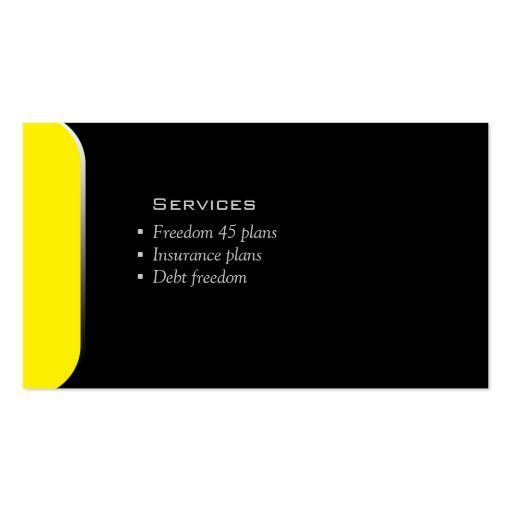 Professional Business Card Computer Yellow (back side)