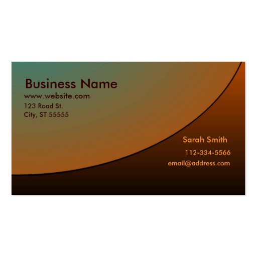 Professional Business Card Copper Shades (front side)