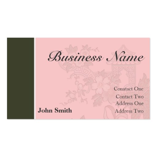 Professional Business Card [pink/brown] (front side)