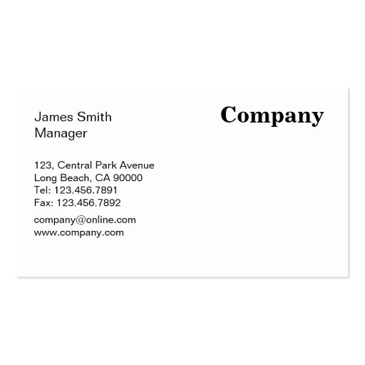 Professional - Business Cards (back side)