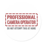 Professional Camera Operator Round Stickers