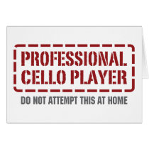 Professional Cello Player Greeting Card