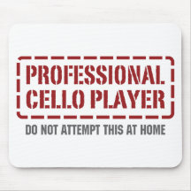 Professional Cello Player Mouse Pads