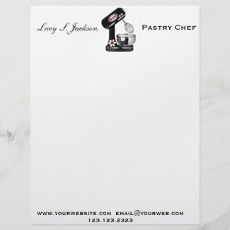 Professional Chef & Baker Letterhead Template letterhead