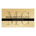 Professional Chiropractic Business Card Gold