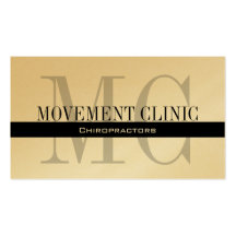 Professional Chiropractic Business Card Gold