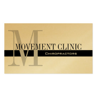 Professional Chiropractic Business Cards Gold