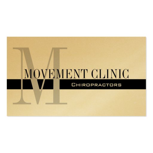 Professional Chiropractic Business Cards Gold Zazzle