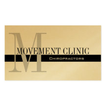 Professional Chiropractic Business Cards Gold