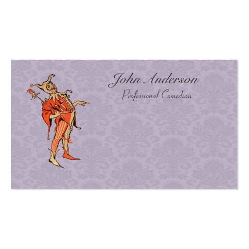 Professional Comedian - Court Jester Business Card Templates (front side)