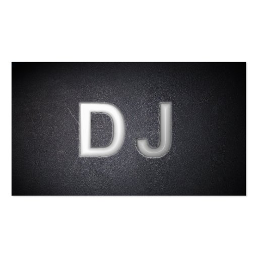 Professional Cool Coal Black DJ Business Card