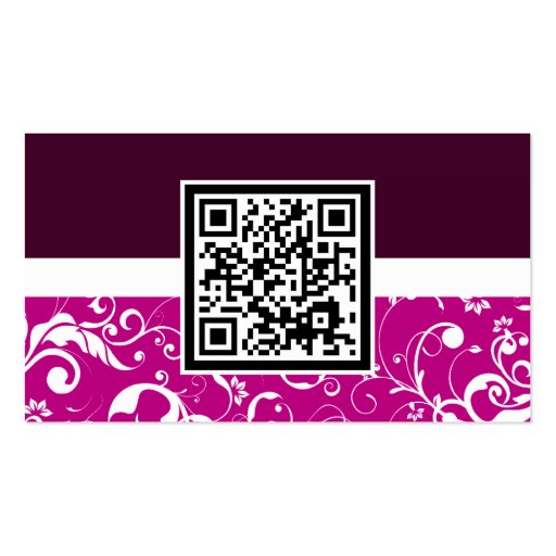 professional damask QR code Business Cards