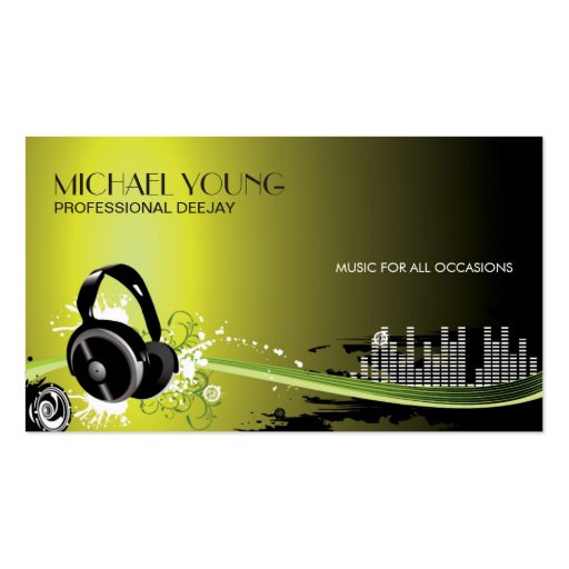 Professional DeeJay Music Business Cards