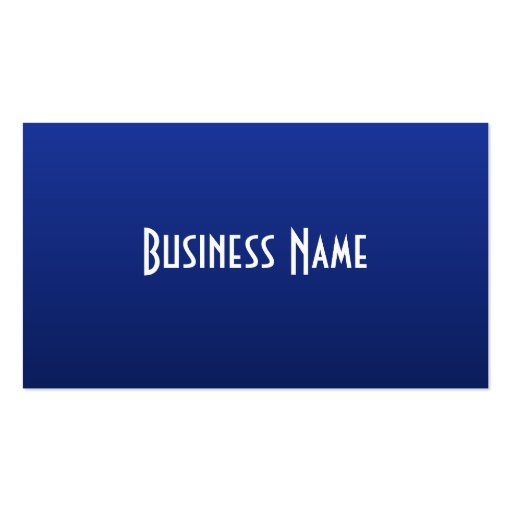 Professional Deep Blue Business Card (front side)
